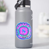 Rosa Blumenbezeichnung und Initialzündung Custom Aufkleber