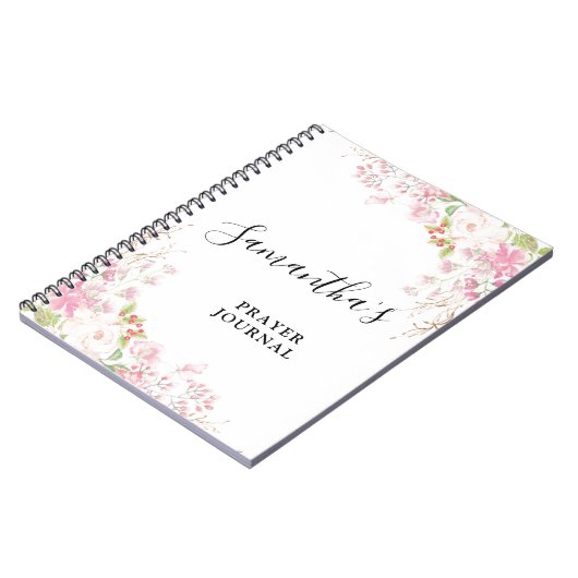 Rosa Blumenbibel Notizblock (Linke Seite)
