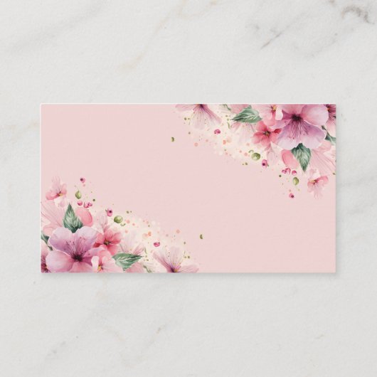 Rosa Blumenblätter und Prosecco Date Night Ideas Begleitkarte (Rückseite)