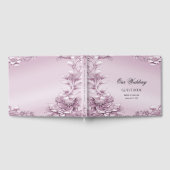 Rosa Blumenblätterbuch Gästebuch (Voll)