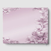 Rosa Blumenblätterbuch Gästebuch (Rückseite)