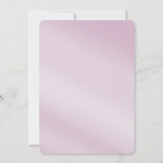 Rosa Blumenblätterdinner Probe Einladung (Rückseite)