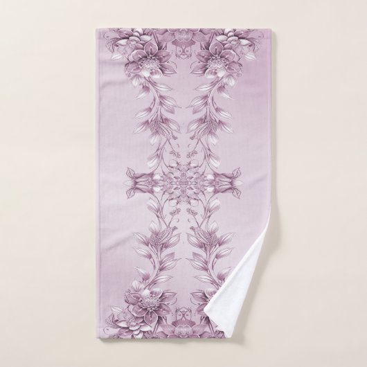 Rosa Blumenblätterhandtuch Set (Handtuch)