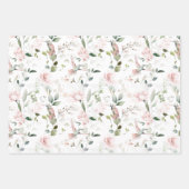 Rosa Blumenblätterpapier Geschenkpapier Set (Vorderseite 2)