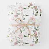 Rosa Blumenblätterpapier Geschenkpapier Set (Beispiel)