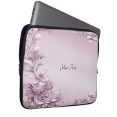 Rosa Blumenblätterung Laptop-Sieb Laptopschutzhülle (Vorne Rechts)