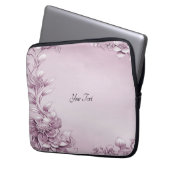 Rosa Blumenblätterung Laptop-Sieb Laptopschutzhülle (Vorderseite Links)