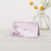 Rosa Blumenblätterung Platzkarte (Vorderseite)