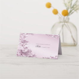 Rosa Blumenblätterung Platzkarte