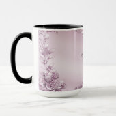 Rosa Blumenblätterung Tasse (Links)