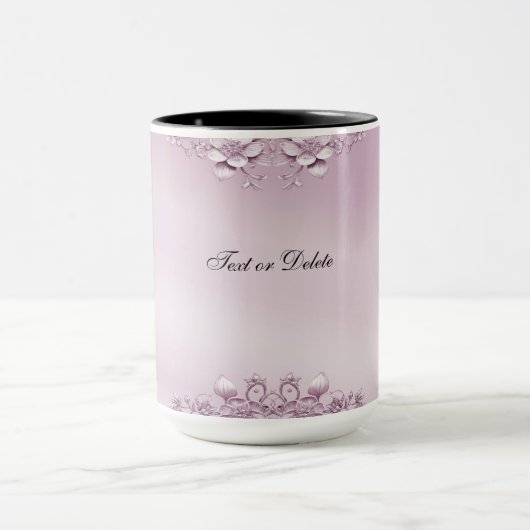 Rosa Blumenblätterung Tasse (Zentrum)