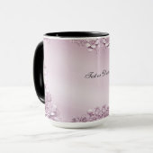 Rosa Blumenblätterung Tasse (Vorderseite Links)