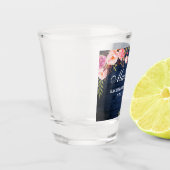 Rosa Blumenblauer Junggeselinnen-Abschied Schnapsglas (Links)