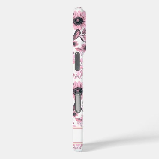 Rosa Blumenblumen Case-Mate iPhone Hülle (Rückseite / Rechts)