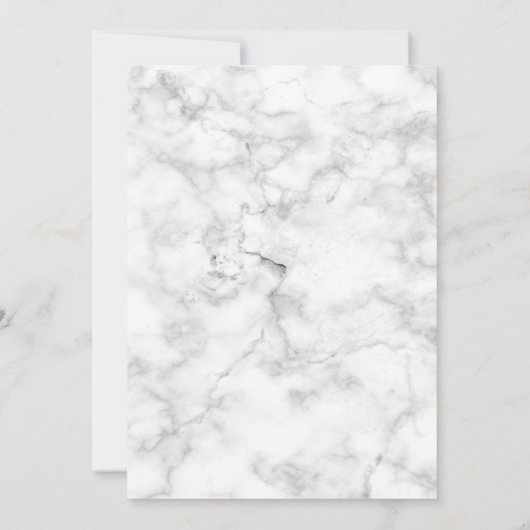 Rosa BlumenBouquet auf weißem Marmor Brautparty Einladung (Rückseite)