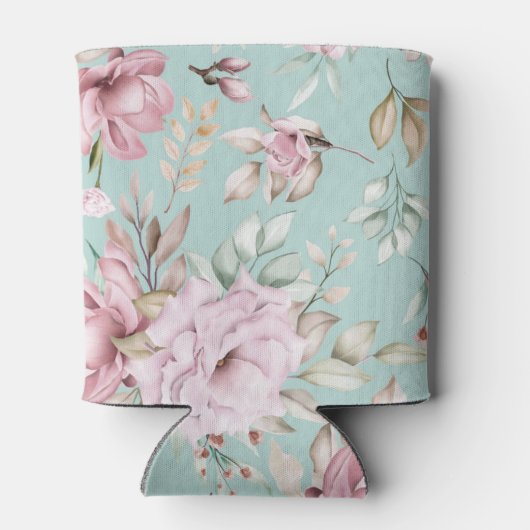 Rosa Blumenbraut Dosenkühler (Rückseite)