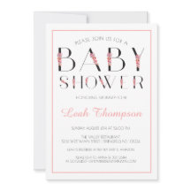 Rosa Blumenbriefe Kinderdusche