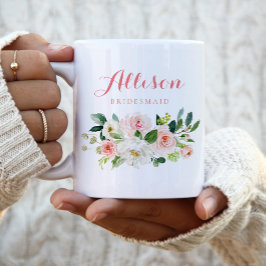 Rosa Blumenbrücke Personalisiert Zweifarbige Tasse
