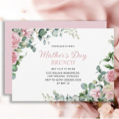 Rosa Blumenbrunch Einladung