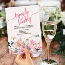 Rosa Blumenbrunch und Bubbly-Brautparty