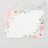 Rosa Blumenbücher für Baby in Bloom Hydrangea Begleitkarte (Rückseite)