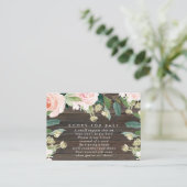 Rosa Blumenbücher für Babybuch verlangen Karte (Stehend Vorderseite)