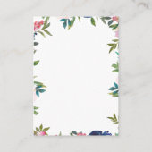 Rosa Blumenbücher für Babywünsche Begleitkarte (Rückseite)