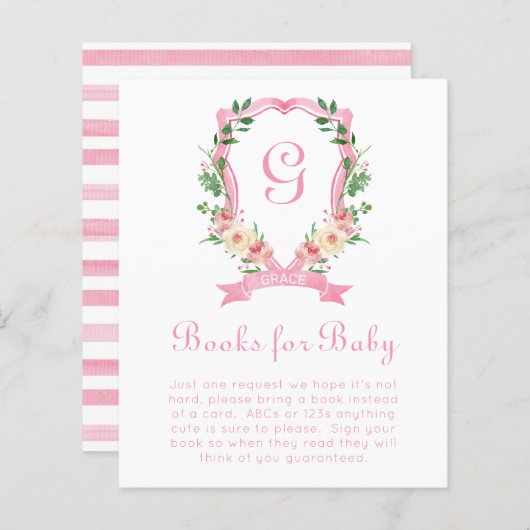 Rosa Blumenbücher für Wappen (Vorne/Hinten)