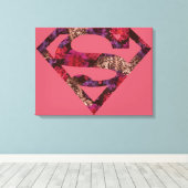 Rosa Blumenc$s-schild Leinwanddruck (Insitu (Holzboden))