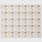 Rosa Blumencocktail Coquette Wrapping Paper Geschenkpapier (Flach)