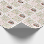 Rosa Blumencocktail Coquette Wrapping Paper Geschenkpapier (Ecke)