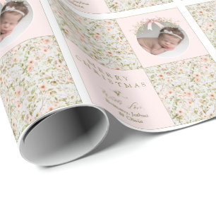 Rosa Blumencocktail Coquette Wrapping Paper Geschenkpapier
