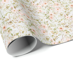 Rosa Blumencocktail Coquette Wrapping Paper Geschenkpapier
