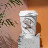 Rosa Blumencowgirl Stiefel und Green Bay Dusche Pappbecher