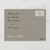 Rosa Blumendanken Postkarte (Rückseite)