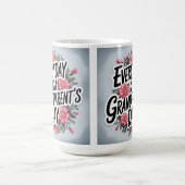 Rosa Blumendesign am Tag der Großeltern Kaffeetasse (Mittel)