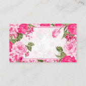 Rosa Blumendesign - Erstellen Sie Ihre eigenen Begleitkarte (Rückseite)