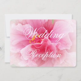 Rosa Blumendesign Hochzeitsempfang Einladung