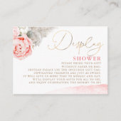 Rosa Blumendusche - Display-Dusche Begleitkarte (Vorderseite)