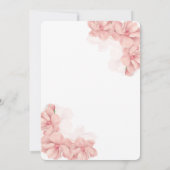 Rosa Blumendusche Einladung (Rückseite)