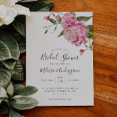 Rosa Blumendusche Einladung