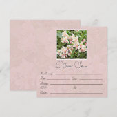 Rosa Blumendusche Einladung (Vorne/Hinten)