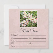 Rosa Blumendusche Einladung (Vorderseite)