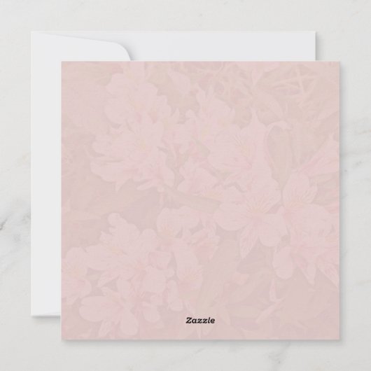 Rosa Blumendusche Einladung (Rückseite)