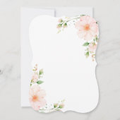 Rosa Blumendusche Einladung (Rückseite)