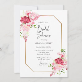 Rosa Blumendusche Einladung