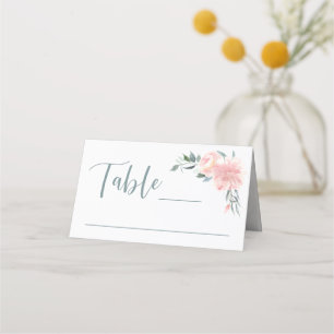 Rosa Blumenecke Hochzeit und Bankett Platzkarte