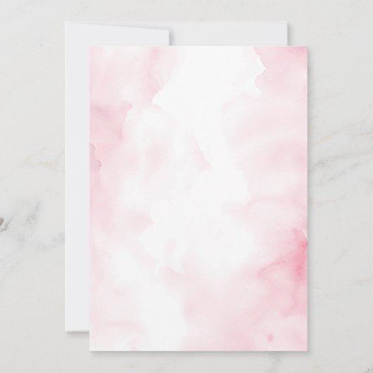 Rosa Blumeneis Bridal Dusche Einladung (Rückseite)