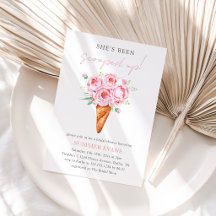 Rosa Blumeneis Creme Scoopup Brautparty