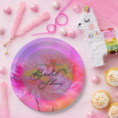 Rosa Blumenfantasy-Teller Pappteller (Party)